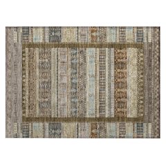 Machine Washable Indoor/Outdoor Chantille ACN2160 Brown 1'8" x 2'6" Rug
