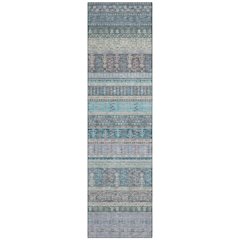 Machine Washable Indoor/Outdoor Chantille ACN2160 Teal 2'3" x 7'6" Runner Rug
