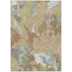 Machine Washable Indoor/Outdoor Chantille ACN2161 Beige 2'6" x 3'10" Rug