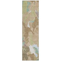 Machine Washable Indoor/Outdoor Chantille ACN2161 Beige 2'3" x 7'6" Runner Rug
