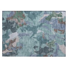 Machine Washable Indoor/Outdoor Chantille ACN2161 Teal 1'8" x 2'6" Rug