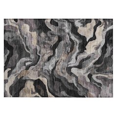 Machine Washable Indoor/Outdoor Chantille ACN2162 Granite 1'8" x 2'6" Rug