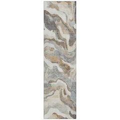 Machine Washable Indoor/Outdoor Chantille ACN2162 Khaki 2'3" x 7'6" Runner Rug