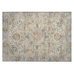 Machine Washable Indoor/Outdoor Chantille ACN2163 Beige 1'8" x 2'6" Rug