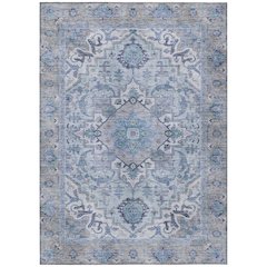 Machine Washable Indoor/Outdoor Chantille ACN2163 Blue 2'6" x 3'10" Rug