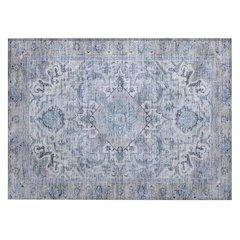 Machine Washable Indoor/Outdoor Chantille ACN2163 Blue 1'8" x 2'6" Rug
