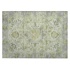 Machine Washable Indoor/Outdoor Chantille ACN2163 Green 1'8" x 2'6" Rug