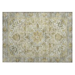 Machine Washable Indoor/Outdoor Chantille ACN2163 Khaki 1'8" x 2'6" Rug