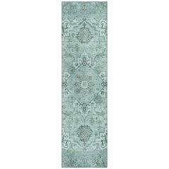 Machine Washable Indoor/Outdoor Chantille ACN2164 Teal 2'3" x 7'6" Runner Rug