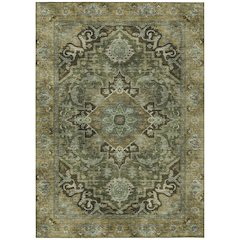 Machine Washable Indoor/Outdoor Chantille ACN2165 Olive 2'6" x 3'10" Rug
