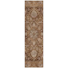 Machine Washable Indoor/Outdoor Chantille ACN2165 Terracotta 2'3"x7'6"Runner Rug