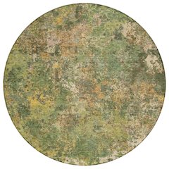Machine Washable Indoor/Outdoor Chantille ACN2166 Aloe 8' x 8' Round Rug