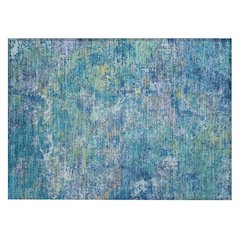 Machine Washable Indoor/Outdoor Chantille ACN2166 Blue 1'8" x 2'6" Rug