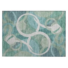 Machine Washable Indoor/Outdoor Chantille ACN2167 Teal 1'8" x 2'6" Rug