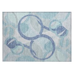 Machine Washable Indoor/Outdoor Chantille ACN2168 Blue 1'8" x 2'6" Rug