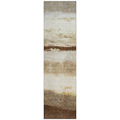 Machine Washable Indoor/Outdoor Chantille ACN2169 Brown 2'3" x 7'6" Runner Rug