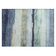 Machine Washable Indoor/Outdoor Chantille ACN2169 Denim 1'8" x 2'6" Rug