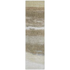 Machine Washable Indoor/Outdoor Chantille ACN2169 Khaki 2'3" x 7'6" Runner Rug