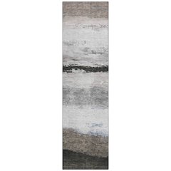 Machine Washable Indoor/Outdoor Chantille ACN2169 Taupe 2'3" x 7'6" Runner Rug
