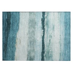 Machine Washable Indoor/Outdoor Chantille ACN2169 Teal 1'8" x 2'6" Rug