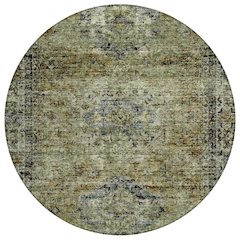 Machine Washable Indoor/Outdoor Chantille ACN2170 Aloe 8' x 8' Round Rug