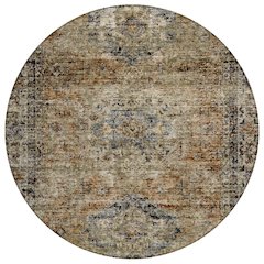 Machine Washable Indoor/Outdoor Chantille ACN2170 Copper 8' x 8' Round Rug