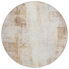 Machine Washable Indoor/Outdoor Chantille ACN2171 Copper 8' x 8' Round Rug