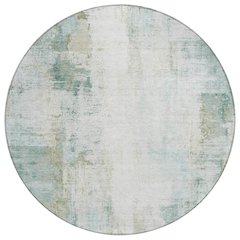 Machine Washable Indoor/Outdoor Chantille ACN2171 Sage 8' x 8' Round Rug