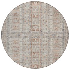 Machine Washable Indoor/Outdoor Chantille ACN2173 Beige 8' x 8' Round Rug