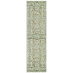 Machine Washable Indoor/Outdoor Chantille ACN2173 Green 2'3" x 7'6" Runner Rug