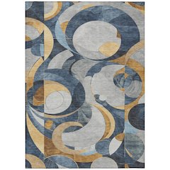 Machine Washable Indoor/Outdoor Chantille ACN2175 Blue 2'6" x 3'10" Rug