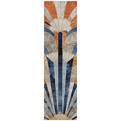 Machine Washable Indoor/Outdoor Chantille ACN2177 Navy 2'3" x 7'6" Runner Rug