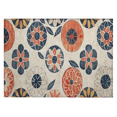 Machine Washable Indoor/Outdoor Chantille ACN2179 Beige 1'8" x 2'6" Rug