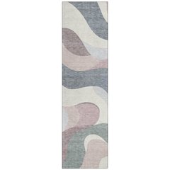 Machine Washable Indoor/Outdoor Chantille ACN2186 Blush 2'3" x 7'6" Runner Rug