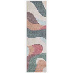 Machine Washable Indoor/Outdoor Chantille ACN2186 Coral 2'3" x 7'6" Runner Rug