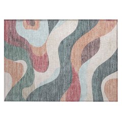 Machine Washable Indoor/Outdoor Chantille ACN2186 Coral 1'8" x 2'6" Rug