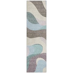 Machine Washable Indoor/Outdoor Chantille ACN2186 Taupe 2'3" x 7'6" Runner Rug