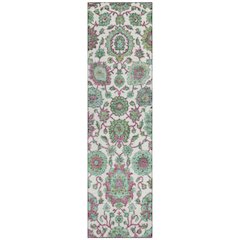 Machine Washable Indoor/Outdoor Chantille ACN2187 Mint 2'3" x 7'6" Runner Rug