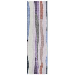 Machine Washable Indoor/Outdoor Chantille ACN2188 Lavender 2'3"x7'6" Runner Rug