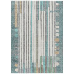 Machine Washable Indoor/Outdoor Chantille ACN2189 Teal 2'6" x 3'10" Rug