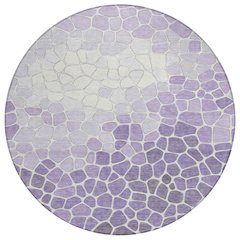 Machine Washable Indoor/Outdoor Chantille ACN2190 Purple 8' x 8' Round Rug