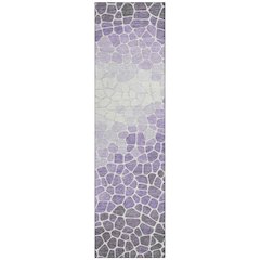 Machine Washable Indoor/Outdoor Chantille ACN2190 Purple 2'3" x 7'6" Runner Rug