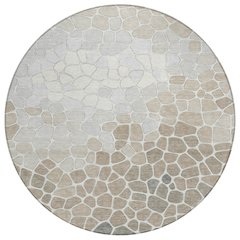Machine Washable Indoor/Outdoor Chantille ACN2190 Taupe 8' x 8' Round Rug