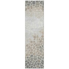 Machine Washable Indoor/Outdoor Chantille ACN2190 Taupe 2'3" x 7'6" Runner Rug