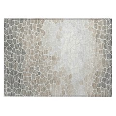 Machine Washable Indoor/Outdoor Chantille ACN2190 Taupe 1'8" x 2'6" Rug