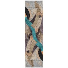 Machine Washable Indoor/Outdoor Chantille ACN2191 Gray 2'3" x 7'6" Runner Rug