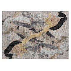Machine Washable Indoor/Outdoor Chantille ACN2191 Taupe 1'8" x 2'6" Rug