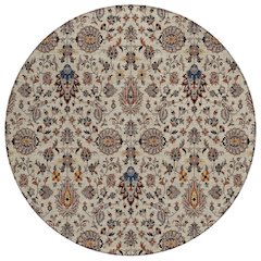 Machine Washable Indoor/Outdoor Chantille ACN2192 Beige 8' x 8' Round Rug
