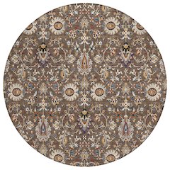 Machine Washable Indoor/Outdoor Chantille ACN2192 Chocolate 8' x 8' Round Rug