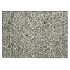 Machine Washable Indoor/Outdoor Chantille ACN2192 Green 1'8" x 2'6" Rug